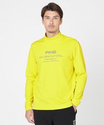 PING（ピン）の「【PING APPAREL】格子リバーススクラムテック長袖ハイネックシャツ (MENS)（Tシャツ/カットソー）」