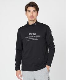 PING（ピン）の「【PING APPAREL】格子リバーススクラムテック長袖ハイネックシャツ (MENS)（Tシャツ/カットソー）」