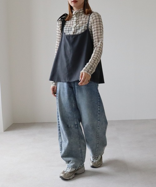 zena(ジェナ)の「前後2wayチェック柄ハイネックプルオーバー(Tシャツ/カットソー・レディース・オフホワイト/ブラック・FREE)」の14枚目の写真