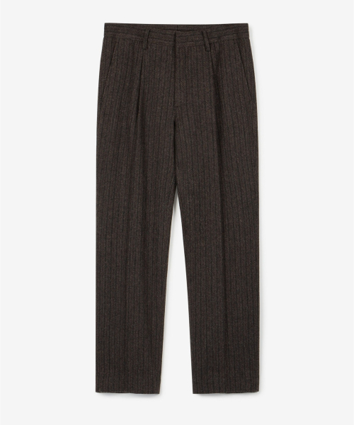 TNGT（ティーエヌジーティー）の「Tapered Fit Wool Herringbone Pants (Brown) TNPA6F103W2（スラックス・メンズ・その他・90/82/78/86）」の2枚目の写真