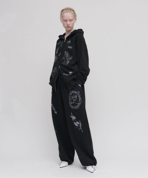 Carmelo(カーメロ)の「Horse Print Sweat Pans / セットアップ対応 ホースプリントスウェットパンツ(スウェットパンツ・レディース・ホワイト/ブラック・FREE)」の8枚目の写真