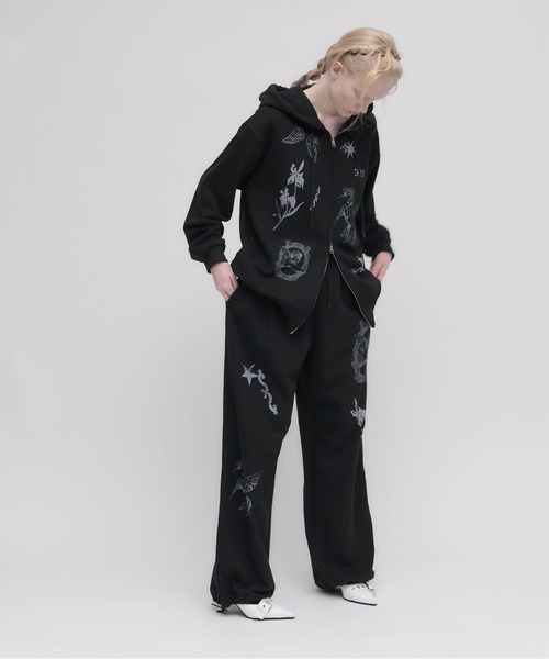 Carmelo(カーメロ)の「Horse Print Sweat Pans / セットアップ対応 ホースプリントスウェットパンツ(スウェットパンツ・レディース・ホワイト/ブラック・FREE)」の12枚目の写真