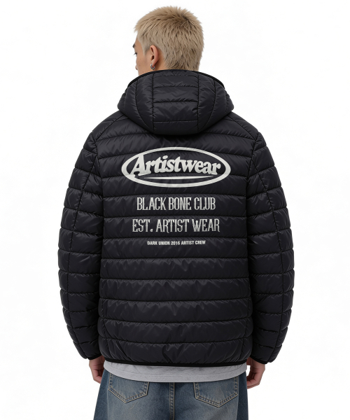 ARTISTWEAR（アーティストウェア）の「シグネチャー ライトダウンジャケット（ダウンジャケット/コート・レディース・ブラック・SMALL/MEDIUM/LARGE/X-LARGE/XX-LARGE/XXXX-LARGE）」の3枚目の写真