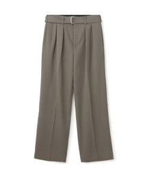 ウールギャバジン ベルテッドパンツ