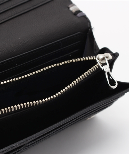 NUMBER (N)INE（ナンバーナイン）の「ロングウォレット＿イタリアンレザー（財布・メンズ・ブラック/オフホワイト・ONE SIZE）」の8枚目の写真