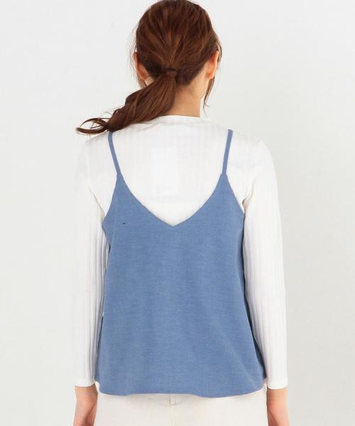 Another Edition(アナザーエディション)の「リブプルオーバー×キャミセット/AEMBC リブPO×CAMI SET◆(Tシャツ/カットソー・レディース・グレー/ライトブルー・フリー)」の3枚目の写真