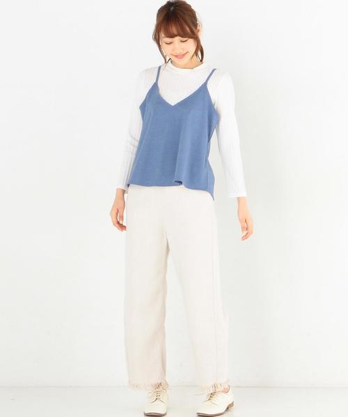 Another Edition(アナザーエディション)の「リブプルオーバー×キャミセット/AEMBC リブPO×CAMI SET◆(Tシャツ/カットソー・レディース・グレー/ライトブルー・フリー)」の11枚目の写真