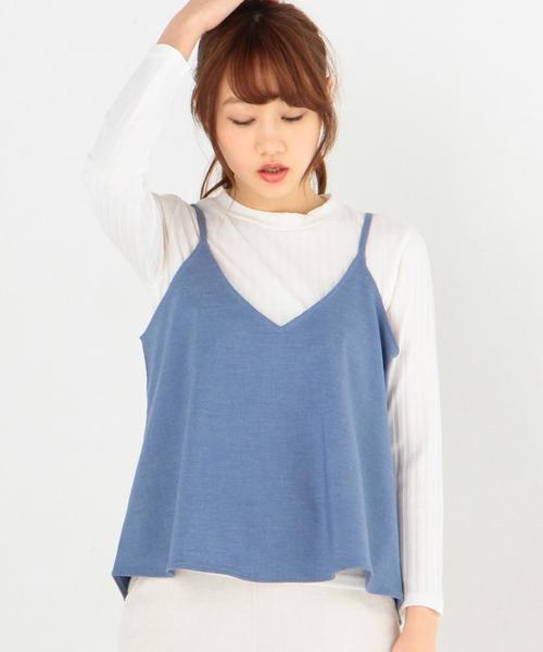 Another Edition(アナザーエディション)の「リブプルオーバー×キャミセット/AEMBC リブPO×CAMI SET◆(Tシャツ/カットソー・レディース・グレー/ライトブルー・フリー)」の15枚目の写真