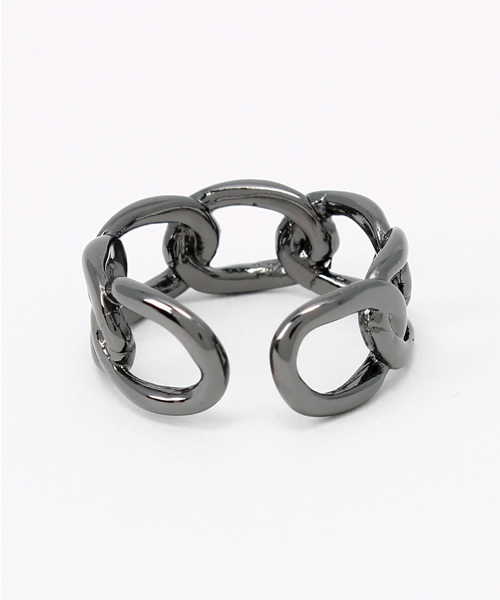 チャイハネ(チャイハネ)の「【チャイハネ】チェーンMEN'Sリング(リング・メンズ・シルバー/ブラック・FREE)」の3枚目の写真