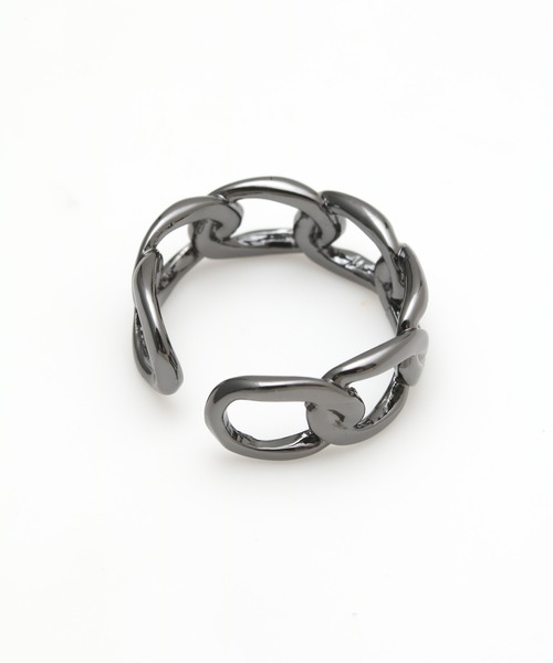 チャイハネ(チャイハネ)の「【チャイハネ】チェーンMEN'Sリング(リング・メンズ・シルバー/ブラック・FREE)」の8枚目の写真