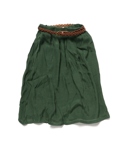 ikka（イッカ）の「ベルト付きギャザーロングスカート（スカート・キッズ・オリーブ/ベージュ・130cm/140cm/150cm/120cm）」の9枚目の写真
