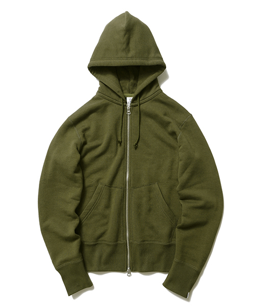 Loopwheeler ループウィラー の Web限定 Loopwheeler Beams Plus スリム パーカ オリーブ パーカー Wear