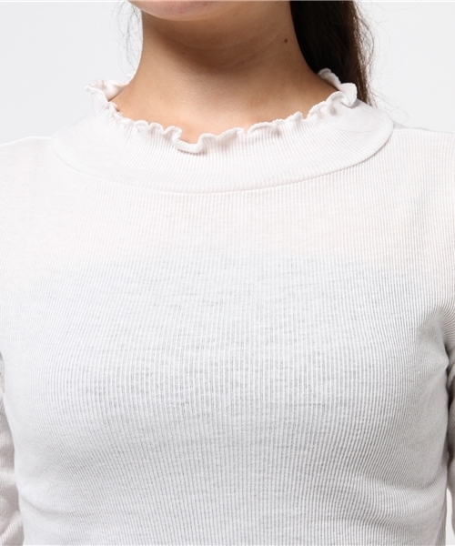 mystic（ミスティック）の「メローテレコプルオーバー（Tシャツ/カットソー・レディース・グレー/レンガ/ブラック/オフホワイト・ﾌﾘ-）」の8枚目の写真