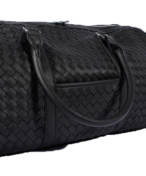 8(eight)(エイト)の「編み込み PUレザーボストンバッグ 2way(ボストンバッグ・メンズ・ブラック/ダークブラウン/ホワイト・FREE)」の16枚目の写真