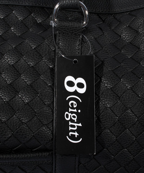 8(eight)(エイト)の「編み込み PUレザーボストンバッグ 2way(ボストンバッグ・メンズ・ブラック/ダークブラウン/ホワイト・FREE)」の10枚目の写真