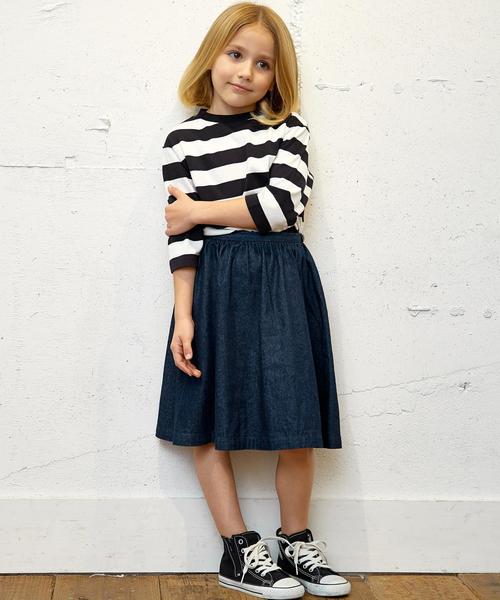 green label relaxing(グリーンレーベルリラクシング)の「【KIDS】ボーダー ハイショクコード 7L ◆(Tシャツ/カットソー・キッズ・ブラック/ネイビー・115/105/125/135/95)」の15枚目の写真