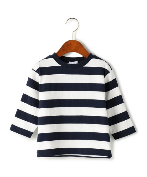 green label relaxing(グリーンレーベルリラクシング)の「【KIDS】ボーダー ハイショクコード 7L ◆(Tシャツ/カットソー・キッズ・ブラック/ネイビー・115/105/125/135/95)」の9枚目の写真