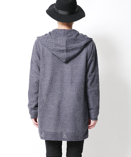 Rocky Monroe(ロッキーモンロー)の「ニットロング丈カーディガン(カーディガン/ボレロ・メンズ・グレー/ネイビー・L/M/XL)」の19枚目の写真