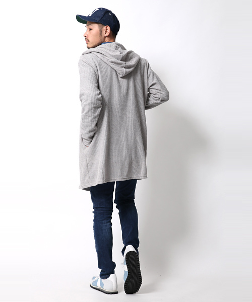 Rocky Monroe(ロッキーモンロー)の「ニットロング丈カーディガン(カーディガン/ボレロ・メンズ・グレー/ネイビー・L/M/XL)」の14枚目の写真