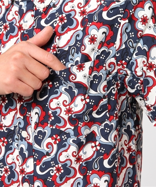 Pretty Green(プリティーグリーン)の「SS BEAUFORT プリント BDシャツ(ポロシャツ・メンズ・ブルー/パープル・3/1/2/4)」の7枚目の写真
