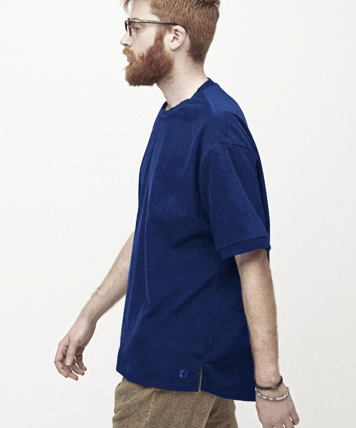 THING FABRICS(シングファブリックス)の「tHING FABRICS/シングファブリックス T-shirt (Short Pile) 今治タオル (Tシャツ/カットソー・メンズ・ホワイト/ネイビー/オリーブ/グレー/カーキ/ブラック・1/0)」の1枚目の写真