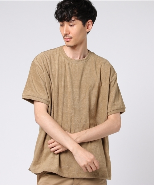THING FABRICS(シングファブリックス)の「tHING FABRICS/シングファブリックス T-shirt (Short Pile) 今治タオル (Tシャツ/カットソー・メンズ・ホワイト/ネイビー/オリーブ/グレー/カーキ/ブラック・1/0)」の10枚目の写真