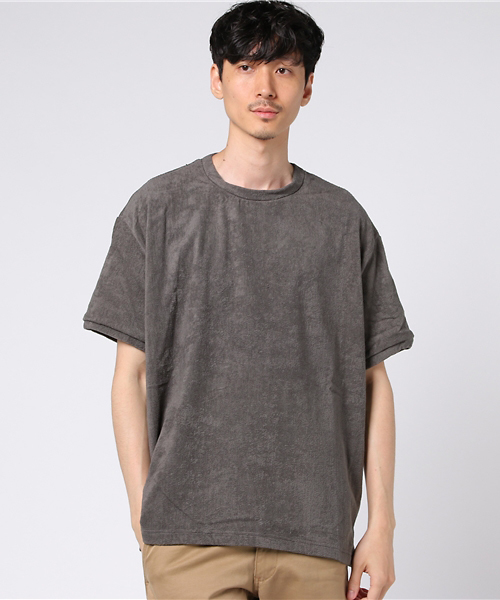 THING FABRICS(シングファブリックス)の「tHING FABRICS/シングファブリックス T-shirt (Short Pile) 今治タオル (Tシャツ/カットソー・メンズ・ホワイト/ネイビー/オリーブ/グレー/カーキ/ブラック・1/0)」の12枚目の写真