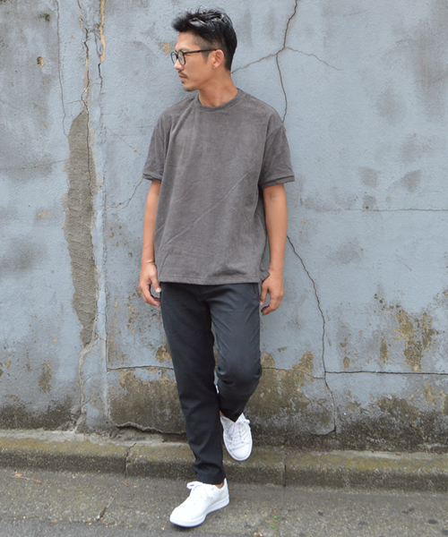 THING FABRICS(シングファブリックス)の「tHING FABRICS/シングファブリックス T-shirt (Short Pile) 今治タオル (Tシャツ/カットソー・メンズ・ホワイト/ネイビー/オリーブ/グレー/カーキ/ブラック・1/0)」の16枚目の写真