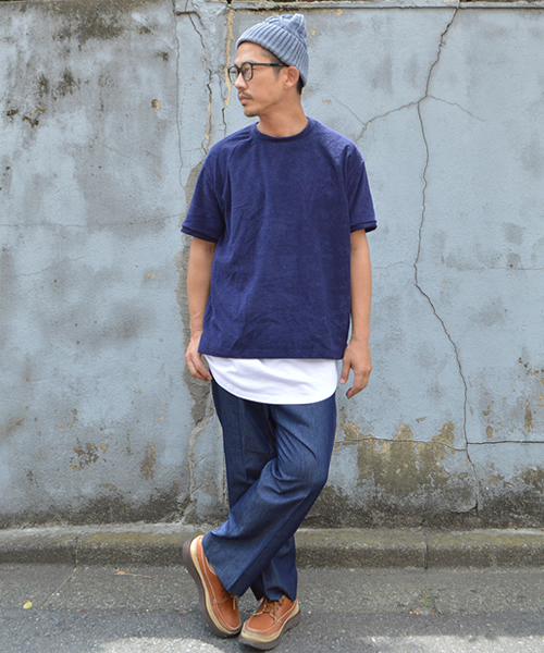 THING FABRICS(シングファブリックス)の「tHING FABRICS/シングファブリックス T-shirt (Short Pile) 今治タオル (Tシャツ/カットソー・メンズ・ホワイト/ネイビー/オリーブ/グレー/カーキ/ブラック・1/0)」の18枚目の写真