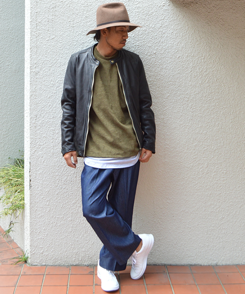 THING FABRICS(シングファブリックス)の「tHING FABRICS/シングファブリックス T-shirt (Short Pile) 今治タオル (Tシャツ/カットソー・メンズ・ホワイト/ネイビー/オリーブ/グレー/カーキ/ブラック・1/0)」の20枚目の写真