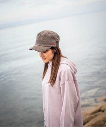 【クレ】ワッフル生地 リブ ワーク キャップ