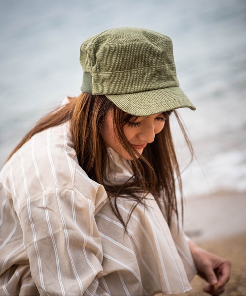 【クレ】ワッフル生地 リブ ワーク キャップ（キャップ）｜Clef（クレ）