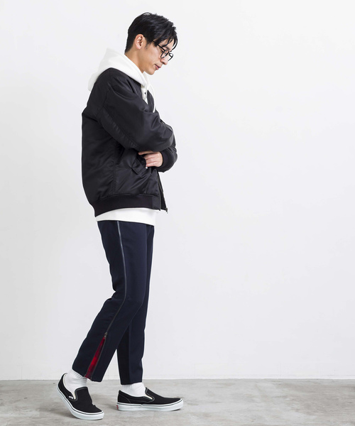 WEGO（ウィゴー）の「WEGO/サイドZIPスリムスラックス（スラックス・メンズ・ブラック/ネイビー・MEDIUM/LARGE）」の9枚目の写真