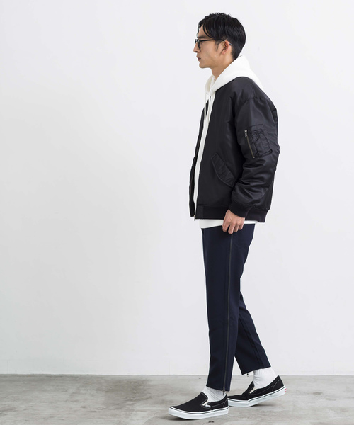 WEGO（ウィゴー）の「WEGO/サイドZIPスリムスラックス（スラックス・メンズ・ブラック/ネイビー・MEDIUM/LARGE）」の8枚目の写真