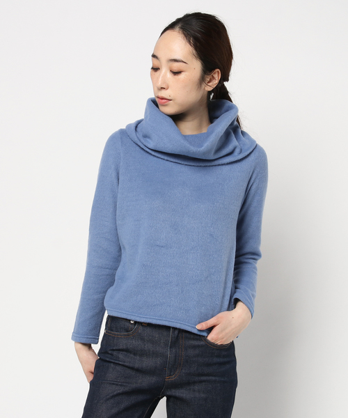 12Twelve Agenda(トゥエルブ アジェンダ)の「オフタートルシャギーカットソープルオーバー(Tシャツ/カットソー・レディース・オフホワイト/ネイビー/ライトグレー/ブルー・M)」の4枚目の写真