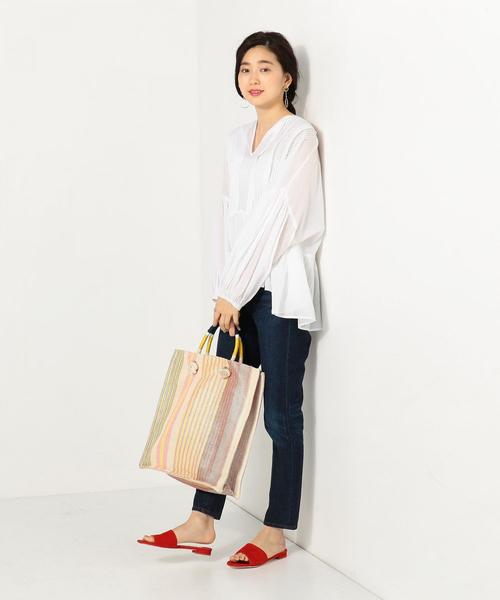 NE QUITTEZ PAS!（ヌキテパ）の「〓ne Quittez pas マルチストライプ トートバッグ / ヌキテパ（トートバッグ・レディース・その他1・FREE）」の2枚目の写真