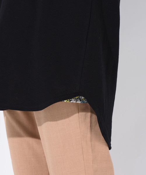 LIPSTAR(リップスター)の「スラッシュネックチュニックカットソー(Tシャツ/カットソー・レディース・オフホワイト/ブラック/ピンク/イエロー・M)」の7枚目の写真