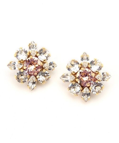 Demi-Luxe BEAMS（デミルクス ビームス）の「jour couture / クリスタルフラワー イヤリング（イヤリング・レディース・ホワイト/ブルー/ピンク/イエロー・ONE SIZE）」の9枚目の写真