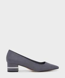 メタリックアクセントヒールパンプス / METALLIC ACCENT HEEL PUMPS