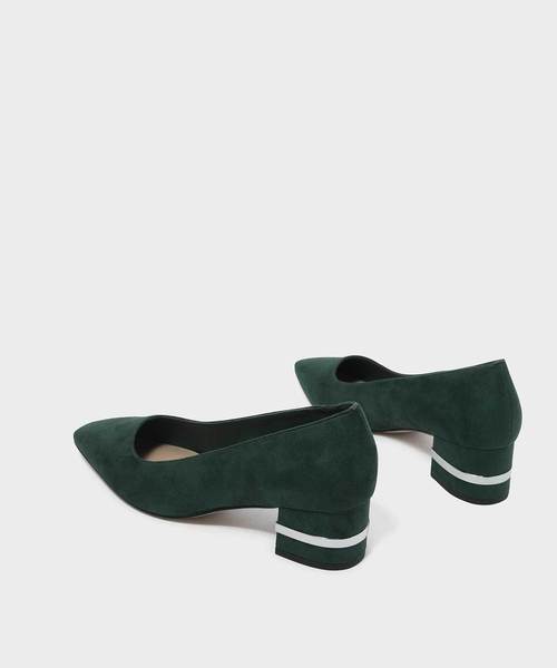 CHARLES & KEITH（チャールズ & キース）の「メタリックアクセントヒールパンプス / METALLIC ACCENT HEEL PUMPS（パンプス・レディース・ブラック/グレー/ダークグリーン・22.5cm/23cm/23.5cm/24.5cm/25cm/25.5cm）」の5枚目の写真