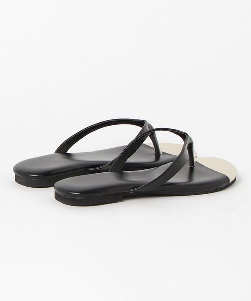 KOBE LETTUCE(コウベレタス)の「バイカラーフラットトングサンダルシューズ(サンダル・レディース・ホワイト/ミント/ブラック/その他/ストライプ・L/LL/M/S)」の6枚目の写真