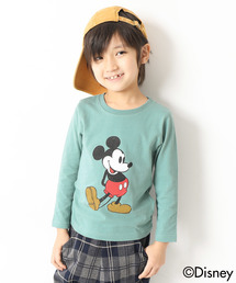 Disney | ミッキープリント長袖Tシャツ カットソー(Tシャツ/カットソー)