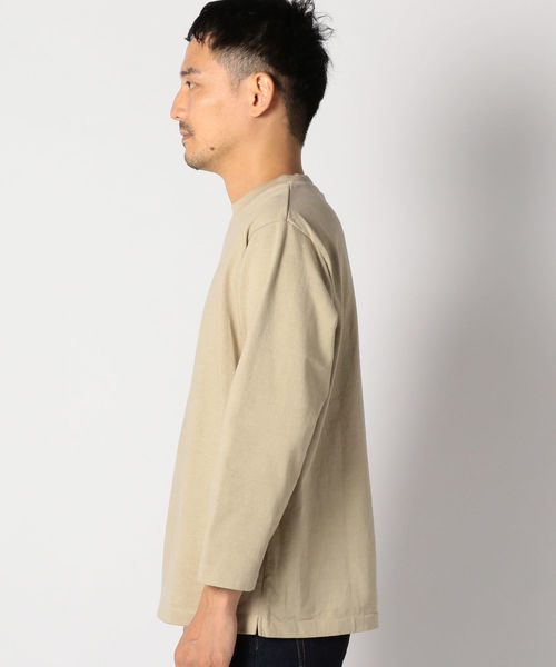 SBTRACT(サブトラクト)の「SBTRACT(サブトラクト): フリース マシン ロングスリーブ Tシャツ(Tシャツ/カットソー・メンズ・ブラック/ブルー/オフホワイト/カーキ/ピンクベージュ/ベージュ・SMALL/MEDIUM/LARGE/X-LARGE)」の9枚目の写真