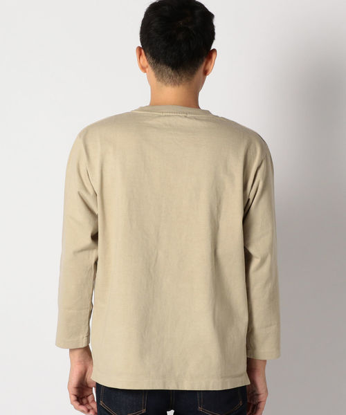 SBTRACT(サブトラクト)の「SBTRACT(サブトラクト): フリース マシン ロングスリーブ Tシャツ(Tシャツ/カットソー・メンズ・ブラック/ブルー/オフホワイト/カーキ/ピンクベージュ/ベージュ・SMALL/MEDIUM/LARGE/X-LARGE)」の10枚目の写真