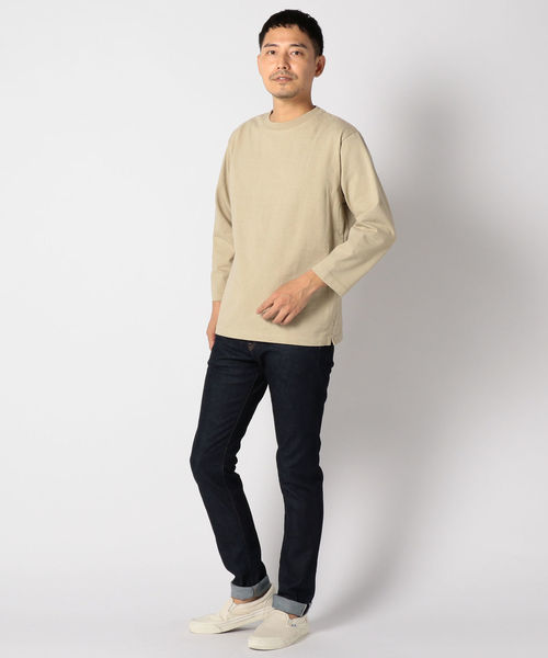 SBTRACT(サブトラクト)の「SBTRACT(サブトラクト): フリース マシン ロングスリーブ Tシャツ(Tシャツ/カットソー・メンズ・ブラック/ブルー/オフホワイト/カーキ/ピンクベージュ/ベージュ・SMALL/MEDIUM/LARGE/X-LARGE)」の11枚目の写真