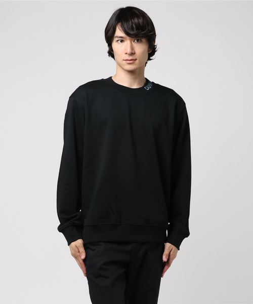 Calvin Klein Jeans(カルヴァンクラインジーンズ)の「ネック トリム プルオーバー スウェットシャツ(スウェット・メンズ・ホワイト/チャコールグレー/ブルー・SMALL/MEDIUM/LARGE/X-LARGE)」の3枚目の写真