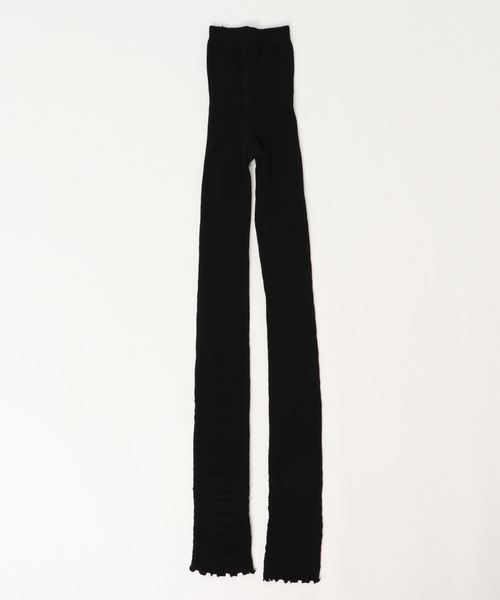 WEGO（ウィゴー）の「WEGO/レイヤードフリルリブレギンス(14分丈)（レギンス/スパッツ・レディース・ライトグレー/ブラック/キナリ・FREE）」の12枚目の写真