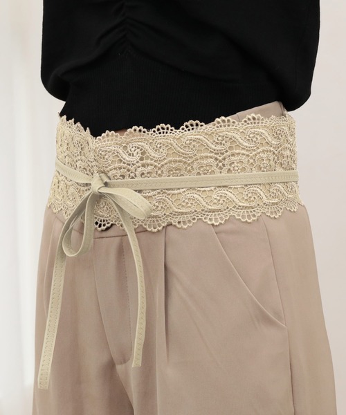 Julia Boutique(ジュリアブティック)の「フェミニンな印象に。総レースサッシュベルト/550001(ベルト・レディース・ブラック/ネイビー/ブラウン/アイボリー/ベージュ/ホワイト/ライトピンク・ONE)」の5枚目の写真