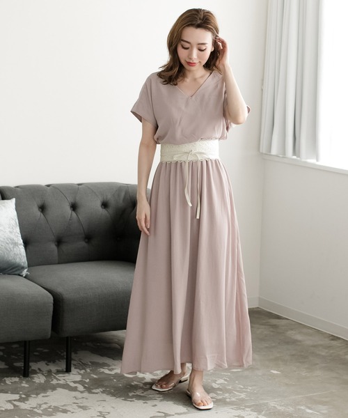 Julia Boutique(ジュリアブティック)の「フェミニンな印象に。総レースサッシュベルト/550001(ベルト・レディース・ブラック/ネイビー/ブラウン/アイボリー/ベージュ/ホワイト/ライトピンク・ONE)」の17枚目の写真