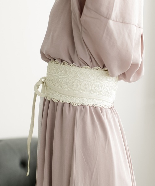 フェミニンな印象に。総レースサッシュベルト/550001（ベルト）｜JULIA